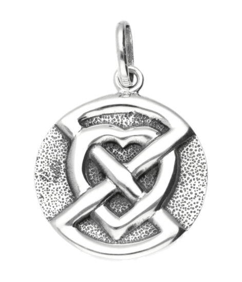 Silver Heart Buried Necklace Pendant