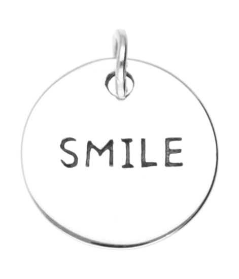 Zilveren Smile kettinghanger