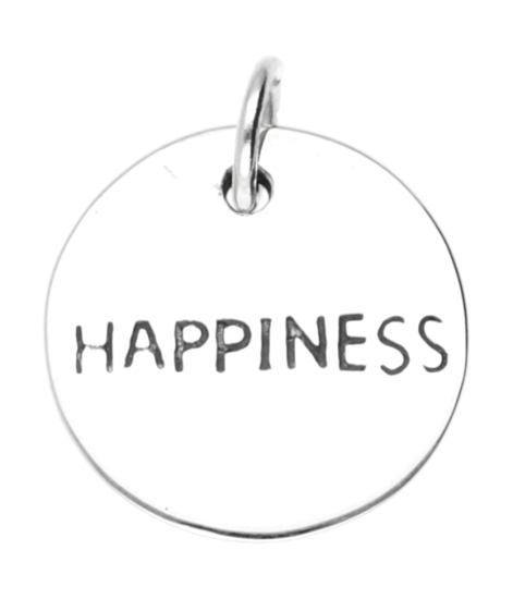 Zilveren Happiness kettinghanger