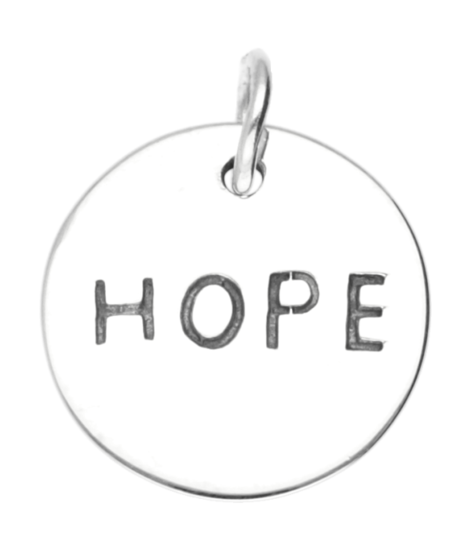Zilveren Hope kettinghanger
