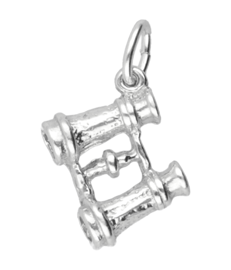 Zilveren Verrekijker ketting hanger