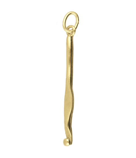 Gouden Haaknaald ketting hanger