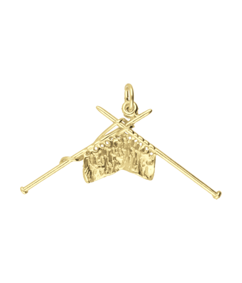 Gouden Breiwerk ketting hanger