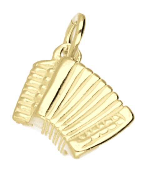 Gouden Accordeon ketting hanger