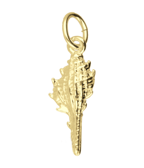 Golden Shell Snail Shell Small Necklace Pendant