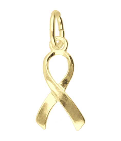 Gouden Ribbon Kanker bewustzijn teken kettinghanger