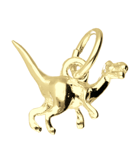 Gouden Dinosaurus klein kettinghanger