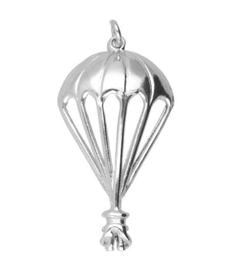 Silver Parachute Necklace Pendant