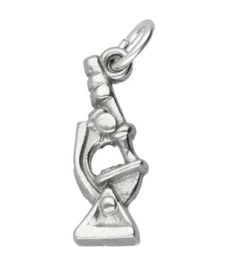Silver Microscope Necklace Pendant