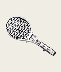 Zilveren Tennisracket broche kledingspeld
