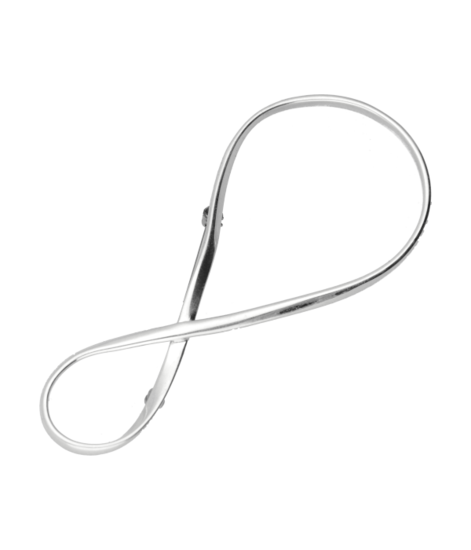 Zilveren Infinity XXL broche kledingspeld