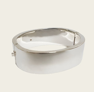 Zilveren Kastarmband breed 3 cm - 19 cm