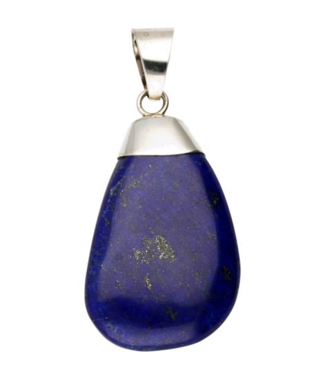 Zilveren Lapis Lazuli edelsteen vrije vorm XL hanger