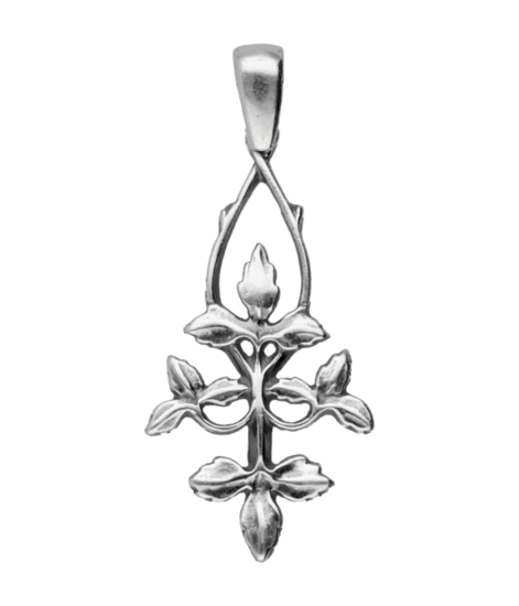 Zilveren Klimop Art Nouveau Jugendstil hanger