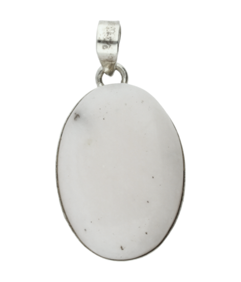 Zilveren Dendriet Opaal edelsteen ovaal groot hanger