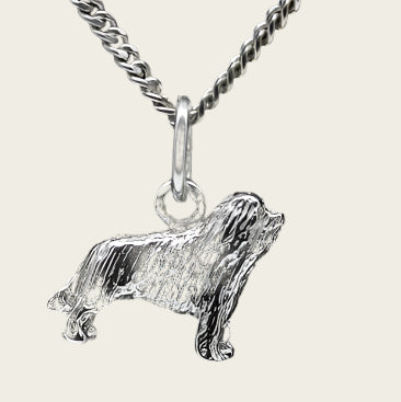 Zilveren Bergamaso ketting hanger - klein