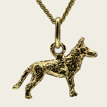 Gouden Hollandse Herder korthaar ketting hanger - klein