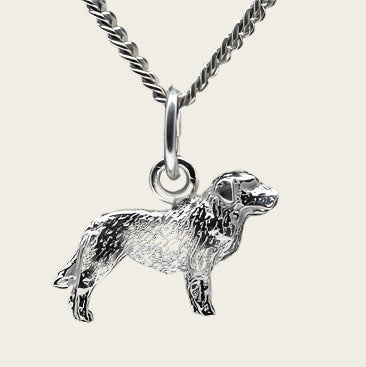 Zilveren Kuvasz ketting hanger - klein