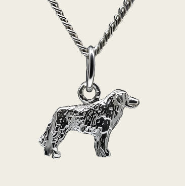 Zilveren Kuvasz krulletjes vacht ketting hanger - klein