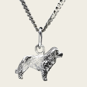 Silver Podhalanski Owczarek Necklace Pendant - Small