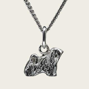 Zilveren Puli ketting hanger - klein