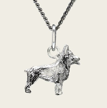 Zilveren Vastgotaspets - Zweedse valhund ketting hanger - klein