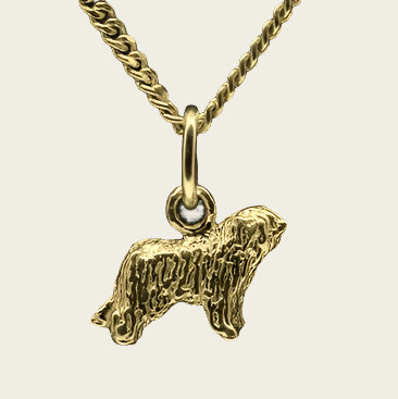 Gouden Komondor ketting hanger - klein