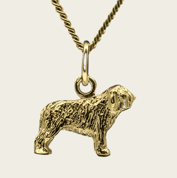 Golden Perro de water necklace pendant - small