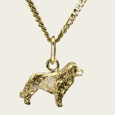 Gold Podhalanski Owczarek necklace pendant - small