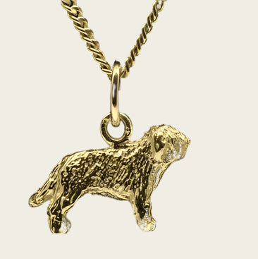 Golden Schapendoes necklace pendant - small