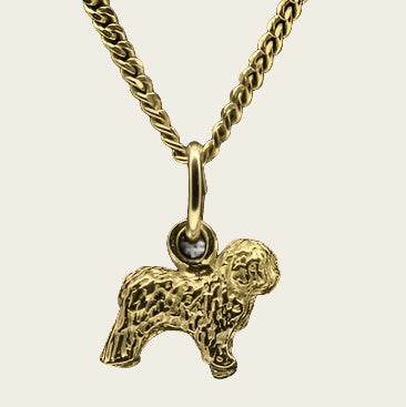 Gouden Bobtail ketting hanger - klein