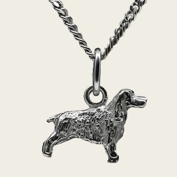 Zilveren Welsh corgi pembroke met staart ketting hanger - klein