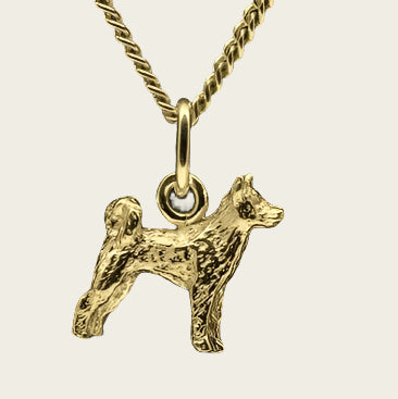 Golden Shika Inu Necklace Pendant - Small