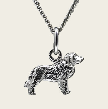 Zilveren Landseer ketting hanger - klein