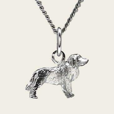 Silver Leonberger necklace pendant - small