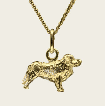 Gold Newfoundland Necklace Pendant - Small