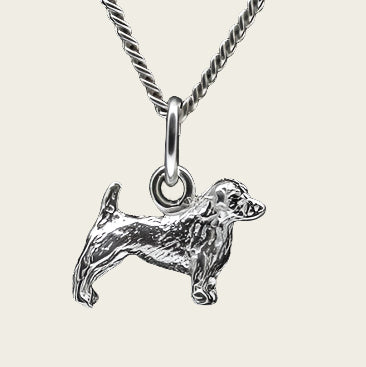 Zilveren Glen of imaal terrier ketting hanger - klein