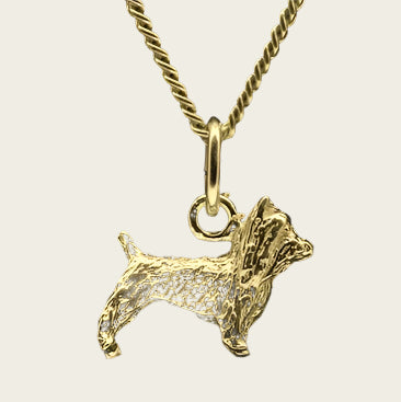 Gouden Australische Terrier ketting hanger - klein