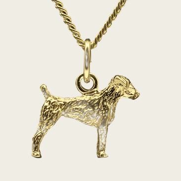 Gouden Duitse Jachtterrier ketting hanger - klein