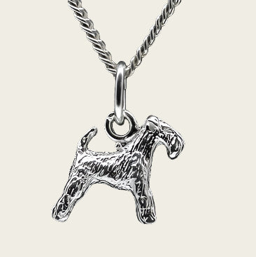 Zilveren Lakeland terrier ketting hanger - klein