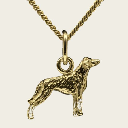 Gouden Beauceron - oren ongecoupeerd ketting hanger - klein