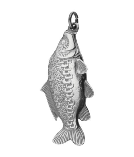 Silver Mirror Carp Necklace Pendant