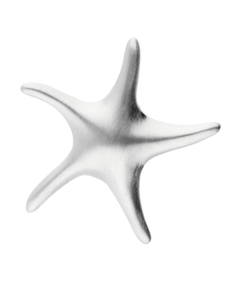 Silver Starfish Matte Medium Necklace Pendant