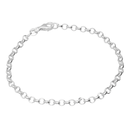 Zilveren Jasseron bedelarmband - 2. middel - 3,3 mm - 15/17/21 cm