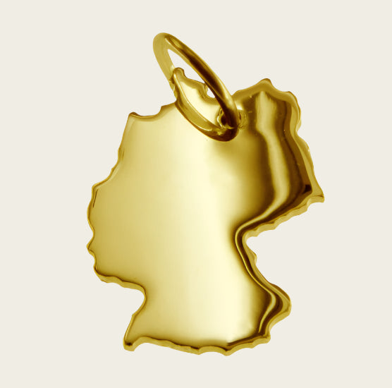 Golden Map Germany Necklace Pendant