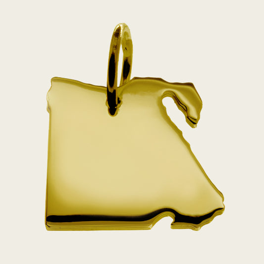 Gouden Landkaart Egypte ketting hanger