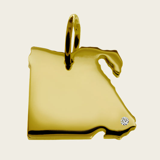 Gouden Landkaart Egypte ketting hanger