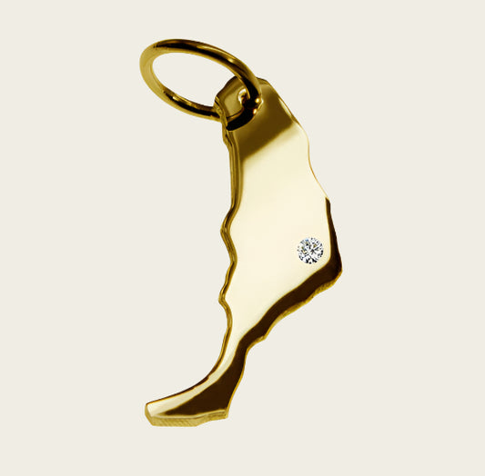 Gouden Landkaart Fuerte Ventura ketting hanger
