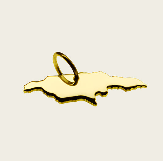 Gouden Landkaart Jamaica ketting hanger