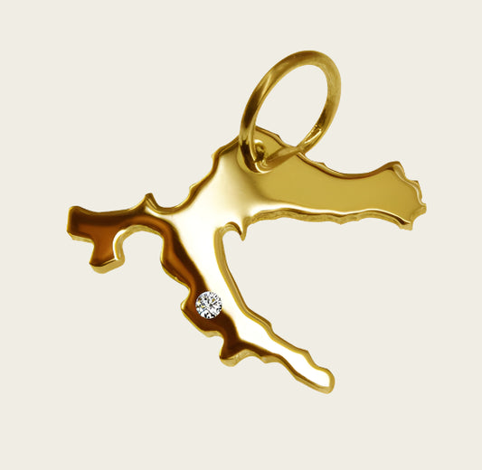 Gouden Landkaart Kroatië ketting hanger